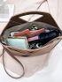 Medium Novelty Bag Braided Design Solid Khaki