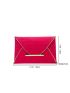 Neon Pink Geometric Embossed Metal Decor Envelope Bag