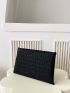 Crocodile Embossed Metal Decor Flap Envelope Bag