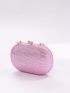 Mini Rhinestone Decor Chain Box Bag