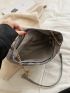 Quilted Pattern Grommet Eyelet Hobo Bag