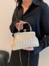 Kiss Lock Chain Satchel Bag