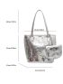 Sequin Decor Square Bag With Coin Purse For Party