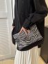 Zebra Striped Pattern Envelope Bag