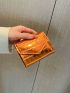 Crocodile Embossed Flap Small Wallet