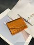 Crocodile Embossed Flap Small Wallet