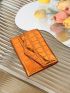Crocodile Embossed Flap Small Wallet