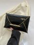 Crocodile Embossed Metal Decor Square Bag
