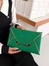 Metal Decor Flap Square Bag