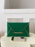 Metal Decor Flap Square Bag
