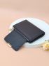 Litchi Embossed Metal Decor Small Wallet