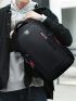Men Letter Graphic Laptop Backpack
