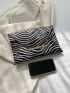 Crocodile Embossed Metal Decor Flap Square Bag