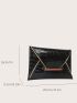Crocodile Embossed Metal Decor Flap Square Bag