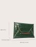Crocodile Embossed Flap Square Bag