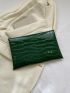 Crocodile Embossed Flap Square Bag