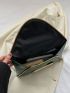 Crocodile Embossed Flap Square Bag