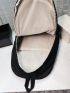 Men Letter Graphic Casual Daypack With Bag Charm