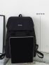 Men Letter Graphic Buckle Decor Flap Backpack