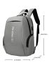 Men Letter Graphic Laptop Backpack Camping Bag