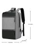 Men Two Tone USB Charging Port Laptop Backpack