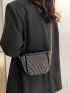 Studded Decor Chain Bucket Bag