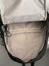 Men Letter Patch Decor Laptop Backpack