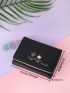 Floral & Letter Graphic Small Wallet