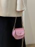 Mini Glitter Flap Chain Saddle Bag