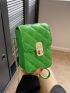 Mini Quilted Pattern Chain Square Bag