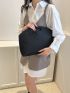 Large Clutch Bag Fashionable Crocodile Embossed Polyester