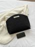 Large Clutch Bag Fashionable Crocodile Embossed Polyester