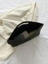 Large Clutch Bag Fashionable Crocodile Embossed Polyester
