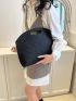 Large Clutch Bag Fashionable Crocodile Embossed Polyester