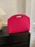 Large Clutch Bag Fashionable Crocodile Embossed Polyester