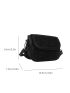 Mini Rhinestone Decor Flap Square Bag