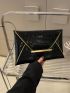 Crocodile Embossed Metal Decor Envelope Bag