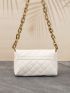 Quilted Flap Chain Square Bag
