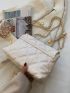 Quilted Pattern Chain Square Bag