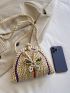 Butterfly Decor Straw Bag