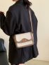Two Tone Flap Square Bag