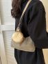 Rhinestone Decor Hobo Bag With Coin Purse