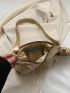 Rhinestone Decor Hobo Bag With Coin Purse