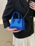 Mini Geometric Embossed Chain Square Bag