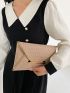Crocodile Embossed Metal Decor Flap Envelope Bag