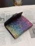 Ombre Sequin Decor Small Wallet