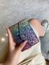 Ombre Sequin Decor Small Wallet