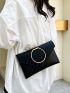 Minimalist Envelope Bag Flap Black Elegant