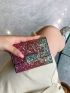 Ombre Sequin Decor Small Wallet