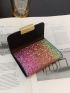 Ombre Sequin Decor Small Wallet